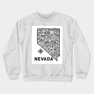 Nevada Map Crewneck Sweatshirt